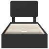 vidaXL &Uacute;ložn&aacute; posteľ so z&aacute;suvkou Čierna 75 x 190 cm Kompozitn&eacute; drevo