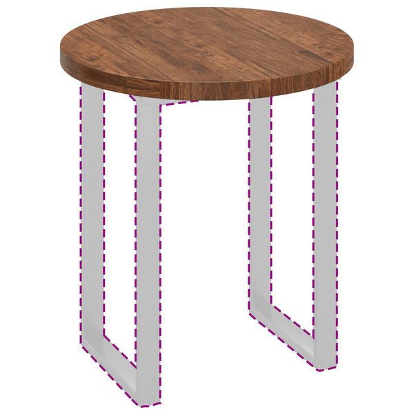 vidaXL Vrchn&aacute; doska Svetlohned&aacute; &Oslash; 70 x 4 cm Mas&iacute;vne dubov&eacute; drevo