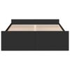 vidaXL Posteľný rám so zásuvkami čierny 140x190 cm kompozitné drevo