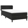 vidaXL Posteľn&yacute; r&aacute;m boxspring s matracom čierny 80x210 cm zamat