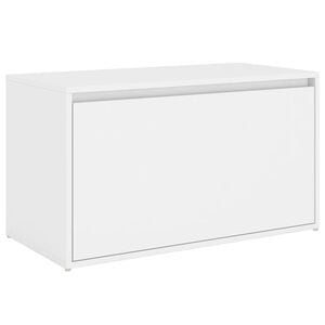 vidaXL Lavica do chodby 80x40x45 cm, biela, kompozitn&eacute; drevo