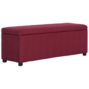 vidaXL Lavica s &uacute;ložn&yacute;m priestorom 116 cm v&iacute;novo-červen&aacute; polyester