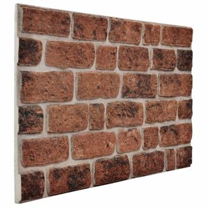 vidaXL N&aacute;stenn&eacute; panely 10 ks 100 x 50 cm Hned&aacute; tehlov&aacute; EPS pena