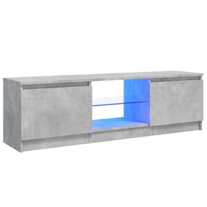 vidaXL TV skrinka s LED svetlami bet&oacute;nov&aacute; siv&aacute; 120x30x36 cm
