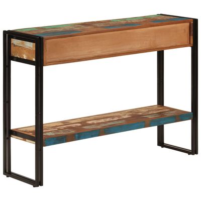 vidaXL Konzolový stolík 110x30x76 cm masívne recyklované drevo