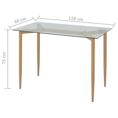 vidaXL Jedálenský stôl, 118x68x75 cm
