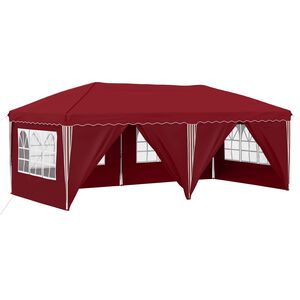 vidaXL Pr&iacute;stre&scaron;ok na p&aacute;rty 575 x 288 x 245 cm V&iacute;novo červen&aacute;