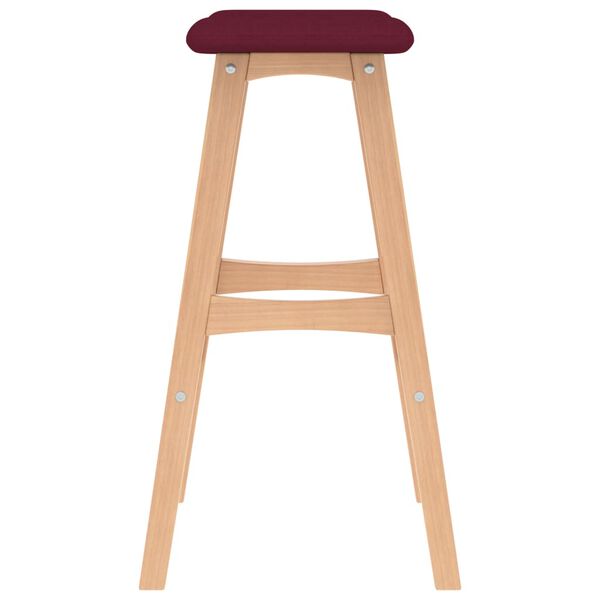 vidaXL Barov&eacute; stoličky 2 ks v&iacute;novo-červen&eacute; l&aacute;tkov&eacute;