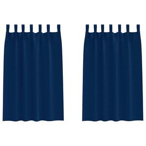 vidaXL Z&aacute;clony na zatemnenie s kr&uacute;žkami 2 ks Tmavomodr&aacute; 175 x 140 cm