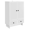 vidaXL Serv&iacute;rovacia skriňa Biely 66 x 34,5 x 95 cm Kon&scaron;truovan&eacute; drevo