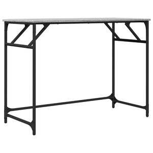 vidaXL St&ocirc;l siv&yacute; sonoma 100x45x76cm kompozitn&eacute; drevo a pr&aacute;&scaron;kovan&aacute; oceľ