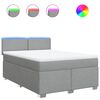 vidaXL Boxspring posteľ s matracom svetlosiv&aacute; 100x200 cm l&aacute;tka