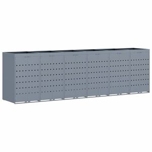 vidaXL &Uacute;ložisko na 6 ko&scaron;ov Wheelie Svetlosiv&aacute; 408 x 77,5 x 121,5 cm