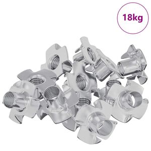 vidaXL Pr&uacute;dov&aacute; T-matica 7200 pcs Strieborn&aacute; M6 mm Oceľ