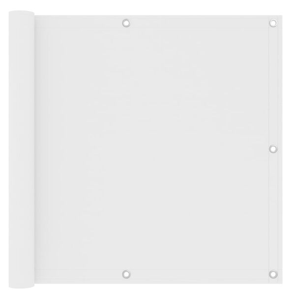 vidaXL Balkónová markíza, biela 90x500 cm, oxfordská látka