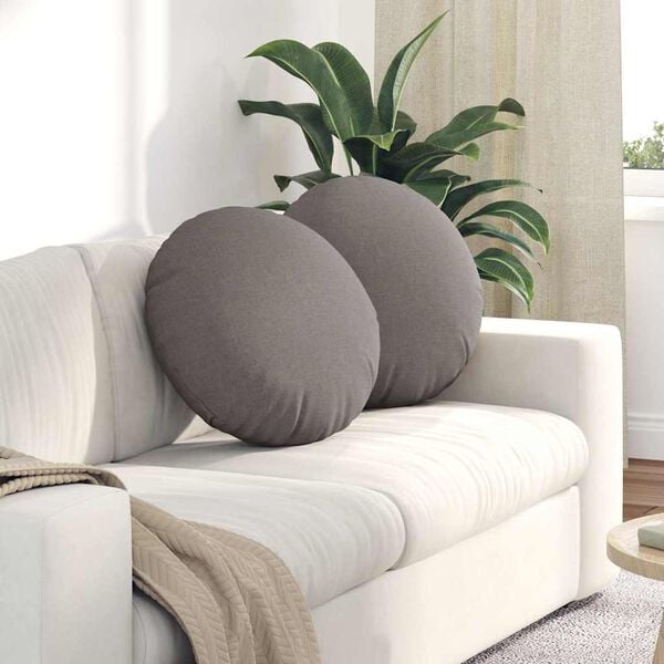 vidaXL Vank&uacute;&scaron;e na sedenie 2 pcs Sivohned&aacute; &Oslash;50 x 19 cm l&aacute;tka