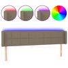 vidaXL Čelo postele s LED sivohned&eacute; 183x16x78/88 cm l&aacute;tka