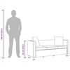 vidaXL Pohovka, 3-miestna, umelá koža, biela
