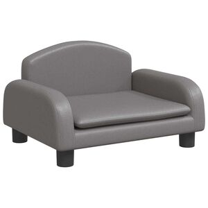 vidaXL Pelech pre psa siv&yacute; 50x40x30 cm umel&aacute; koža