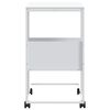 vidaXL Pr&iacute;ručn&yacute; stol&iacute;k s kolieskami biely 55x36x63,5cm spracov. drevo