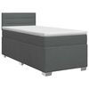 vidaXL Posteľ boxspring s matracom Tmavosiv&aacute; 80 x 200 cm L&aacute;tka
