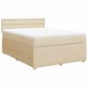 vidaXL Posteľn&yacute; r&aacute;m boxspring s matracom kr&eacute;mov&yacute; 140x200 cm l&aacute;tka