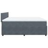 vidaXL Posteľn&yacute; r&aacute;m boxspring s matracom tmavosiv&yacute; 200x200 cm zamat
