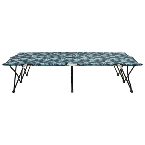 vidaXL Skladacie ležadlo pre dve osoby potlač listov oceľov&eacute;