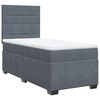 vidaXL Posteľn&yacute; r&aacute;m boxspring s matracom tmavosiv&yacute; 90x190 cm zamat
