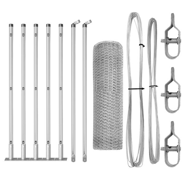 vidaXL Stĺp na plot. Strieborn&aacute; 10 x 0,6 m (13 mm sieť) Oceľ
