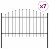 vidaXL Z&aacute;hradn&yacute; plot WOERDEN 7 ks 170 x 140 cm Siv&aacute;