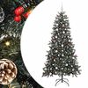 vidaXL Umel&yacute; vianočn&yacute; stromček Zelen&aacute; 210 cm PVC, plast a oceľ