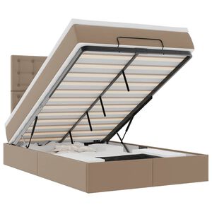 vidaXL Osmansk&yacute; r&aacute;m postele s matracom kapuč&iacute;nov&yacute; 120x190cm umel&aacute; koža