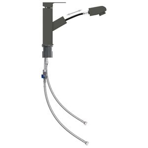 vidaXL K&uacute;pelňov&aacute; vodovodn&aacute; bat&eacute;ria s funkciou vyťahovania siv&aacute; 157x172 mm