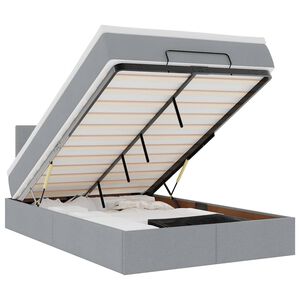 vidaXL Osmansk&aacute; posteľ s matracom svetlosiv&aacute; 120x200 cm l&aacute;tka