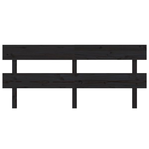 vidaXL Čelo postele čierne 204x3x81 cm mas&iacute;vna borovica