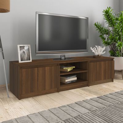 vidaXL TV skrinka hnedý dub 140x40x35,5 cm spracované drevo
