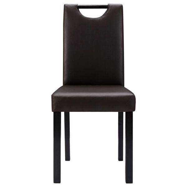 vidaXL Jed&aacute;lensk&eacute; stoličky 4 ks hned&eacute; umel&aacute; koža