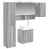 vidaXL Set kabinetov do k&uacute;peľne 5 pcs Siv&yacute; Sonoma 50 x 14,5 x 70 cm
