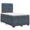 vidaXL Posteľ boxspring s matracom Tmavosiv&aacute; 120 x 200 cm Zamat