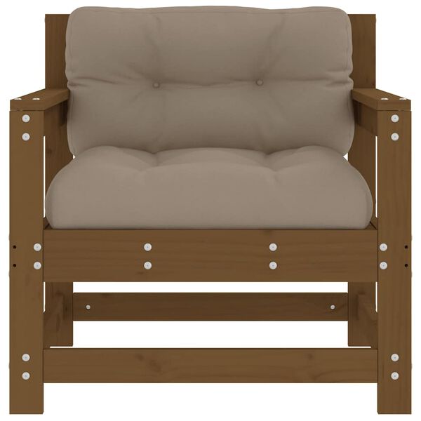 vidaXL Z&aacute;hradn&eacute; stoličky s vank&uacute;&scaron;mi 2ks medov&eacute; mas&iacute;vna borovica