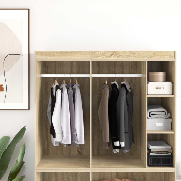 vidaXL Tyč do skrine 12 pcs Strieborn&aacute; 764 x 15 x 29 mm