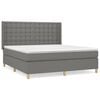 vidaXL Boxspring posteľ s matracom tmavosiv&aacute; 180x200 cm l&aacute;tka
