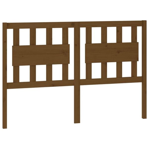 vidaXL Čelo postele medovo-hnedé 125,5x4x100 cm masívna borovica