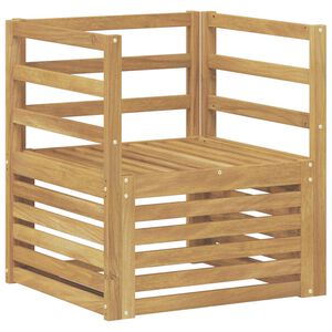 vidaXL Vonkaj&scaron;ia pohovka Pevn&eacute; ak&aacute;ciov&eacute; drevo Biela