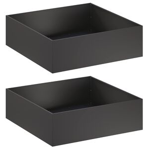 vidaXL Z&aacute;hradn&yacute; kvetin&aacute;č 2 ks Čierna 80 x 80 x 30 cm