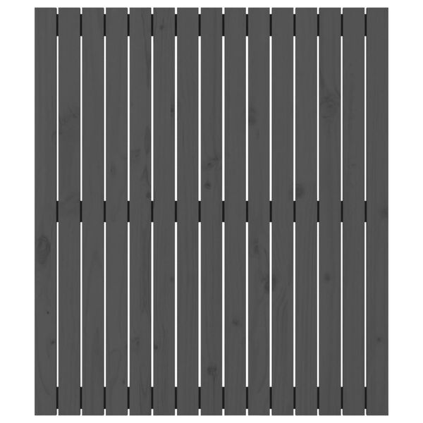 vidaXL Nástenné čelo postele sivé 95,5x3x110 cm masívna borovica
