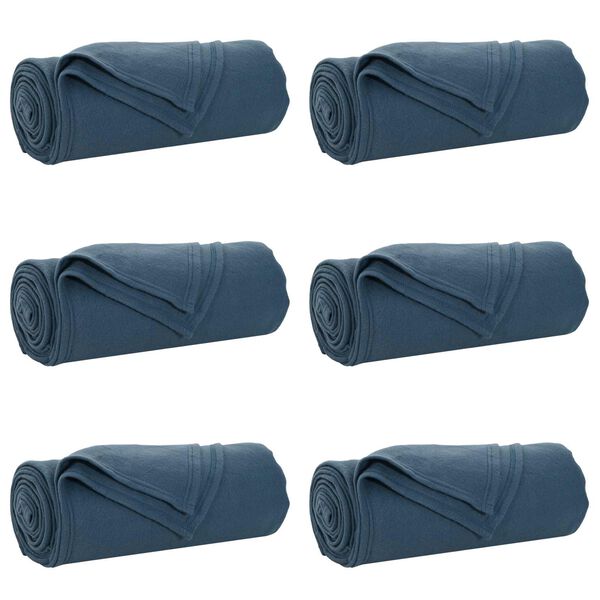 vidaXL Prikr&yacute;vky na hodenie 6 pcs N&aacute;morn&iacute;cka modr&aacute; 200 x 150 cm Fl&iacute;s