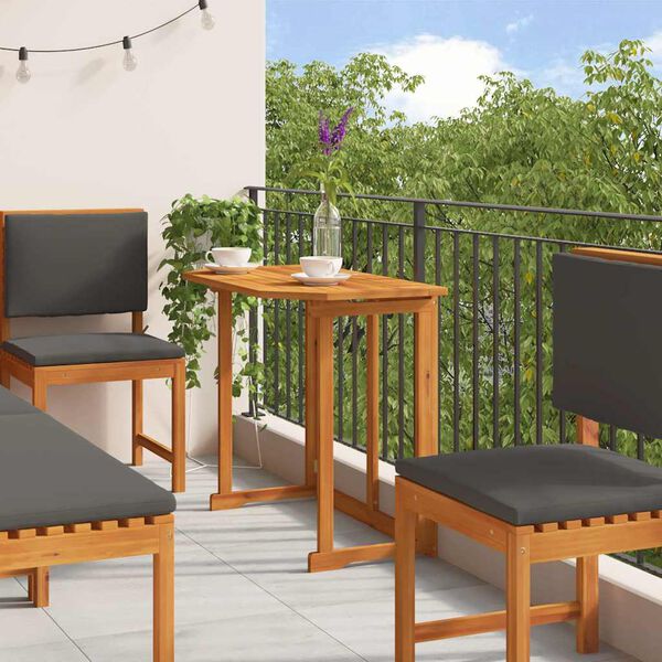 vidaXL Záhradný bistro set 6 pcs Hnedá akáciový masív