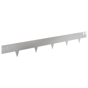 vidaXL Obrubn&iacute;k tr&aacute;vnika 10 ks 100 x 12 cm Oceľ Strieborn&aacute;